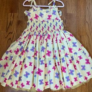 Tutu Couture yellow dress with butterflies Sz 8